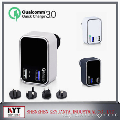 kc certification Quick Charge 3.0 23W Dual USB Wall Charger ,Travel Quick Charge 3.0 Fast Charger